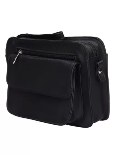 Autóstáska férfi 118-0029 Fekete bőr fedeles 