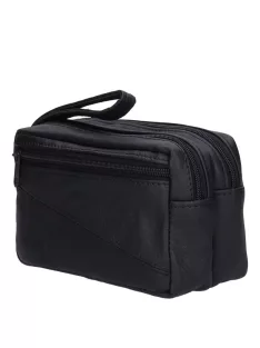 Autóstáska férfi 118-0067 Fekete bőr dupla 