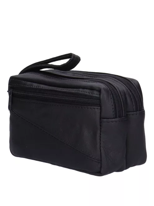 Autóstáska férfi 118-0067 Fekete bőr dupla 