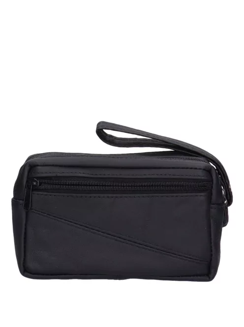 Autóstáska férfi 118-0067 Fekete bőr dupla 