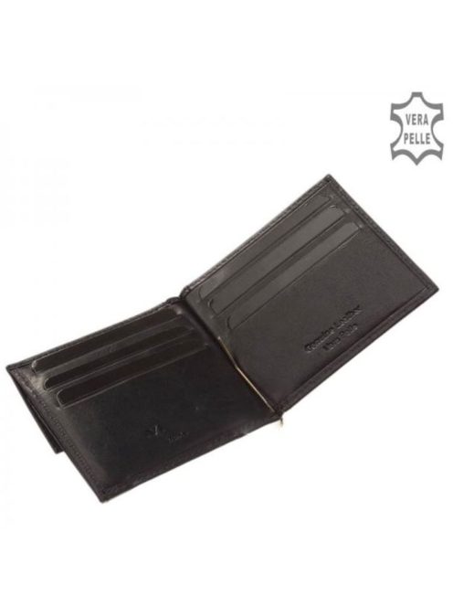 Pénztárca Vester VCS-D Fekete bőr 