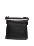 OLASZ BŐR kicsi áthajtós Fekete női táska