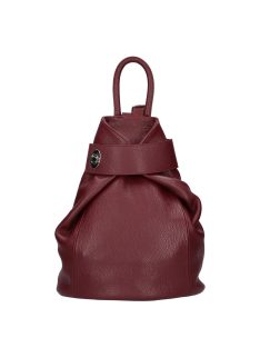 Olasz bőr 8503 bordó átcsatolós női hátizsák