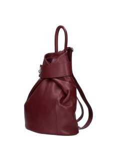Olasz bőr 8503 bordó átcsatolós női hátizsák