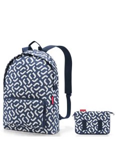Reisenthel mini maxi rucksack kék-fehér női hátizsák