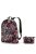 Reisenthel mini maxi rucksack fekete virágos női hátizsák