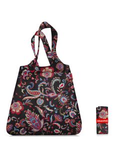   Reisenthel mini maxi shopper fekete virágos bevásárló táska