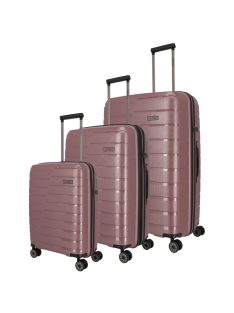 Travelite Air Base lila 4 kerekű 3 részes bőrönd szett