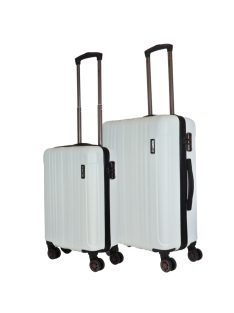   Hachi Atlanta fehér 4 kerekű kabinbőrönd és közepes bőrönd