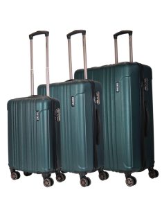 Hachi Atlanta zöld 4 kerekű 3 részes bőrönd szett