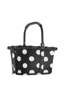 Reisenthel carrybag XS feketes-fehér pöttyös kicsi bevásárló kosár