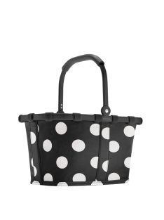   Reisenthel carrybag XS feketes-fehér pöttyös kicsi bevásárló kosár