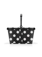 Reisenthel carrybag XS feketes-fehér pöttyös kicsi bevásárló kosár