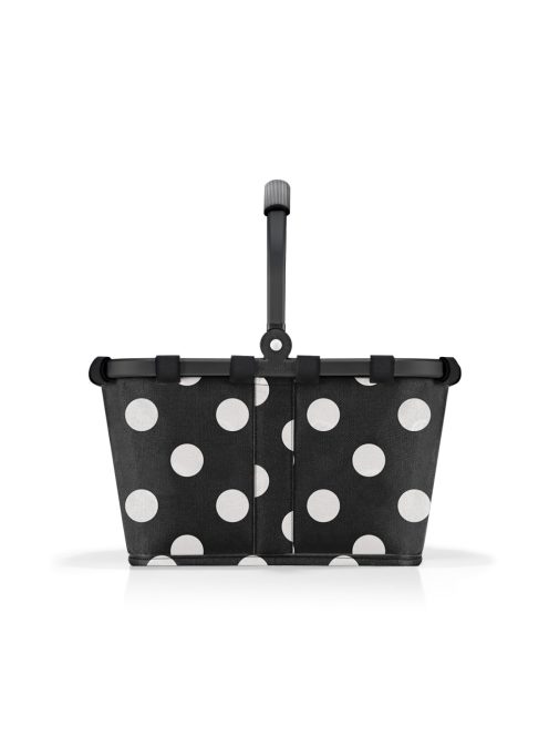 Reisenthel carrybag XS feketes-fehér pöttyös kicsi bevásárló kosár