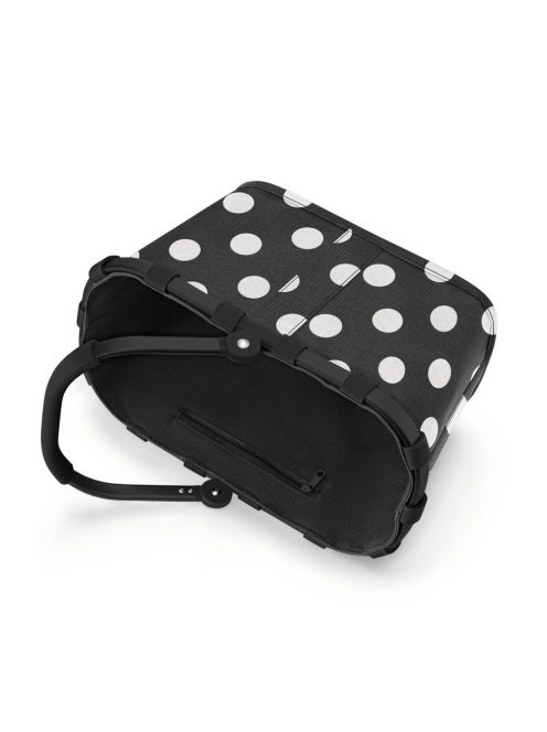 Reisenthel carrybag XS feketes-fehér pöttyös kicsi bevásárló kosár