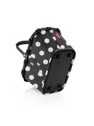 Reisenthel carrybag XS feketes-fehér pöttyös kicsi bevásárló kosár