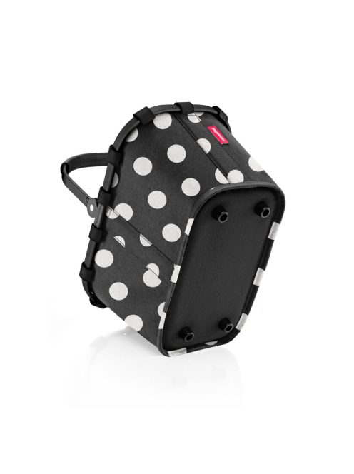 Reisenthel carrybag XS feketes-fehér pöttyös kicsi bevásárló kosár