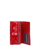 Gregorio BT-106 piros lakk bőr nagy női pénztárca