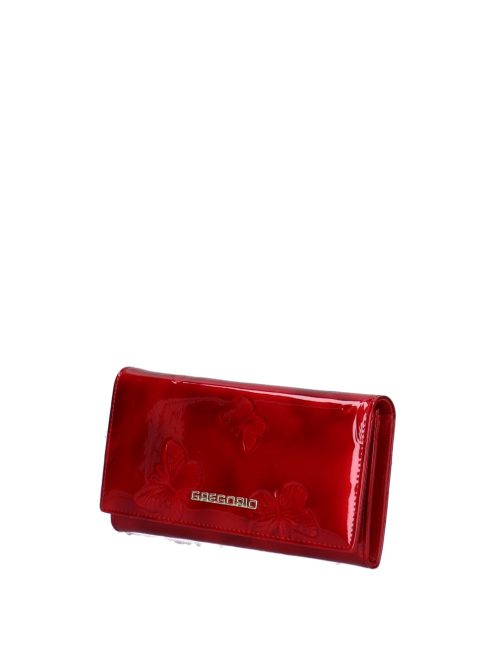 Gregorio BT-114 piros pillangós lakk bőr női pénztárca