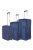 Benzi Start kék 2 kerekű 3 részes bőrönd szett