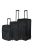 Benzi BZ5383 fekete 2 kerekű 3 részes bőrönd szett