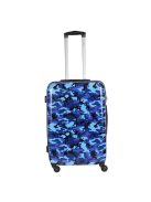 Benzi Army kék terepmintás 4 kerekű közepes bőrönd