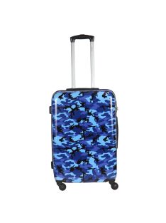 Benzi Army kék terepmintás 4 kerekű közepes bőrönd