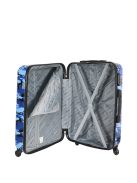 Benzi Army kék terepmintás 4 kerekű közepes bőrönd