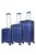 Benzi Track kék 4 kerekű 3 részes bőrönd szett
