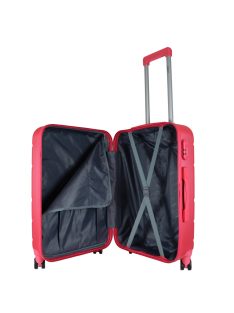 Benzi Lugo rózsaszín 4 kerekű közepes bőrönd