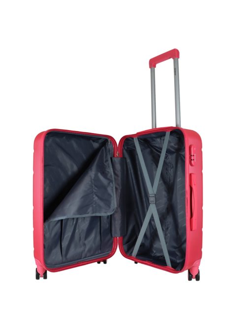 Benzi Lugo rózsaszín 4 kerekű közepes bőrönd