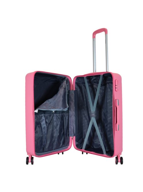 Benzi Mallorca rózsaszín 4 kerekű közepes bőrönd