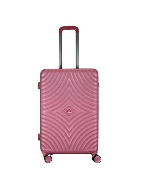 Benzi Mallorca rózsaszín 4 kerekű közepes bőrönd