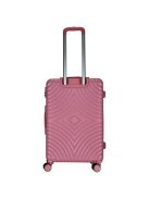 Benzi Mallorca rózsaszín 4 kerekű közepes bőrönd