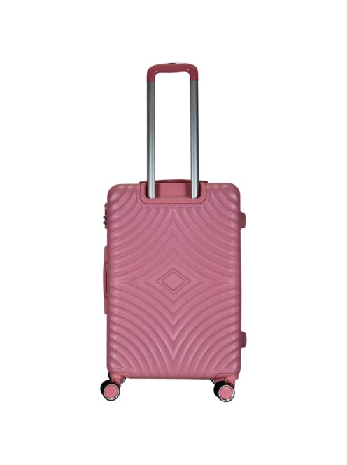 Benzi Mallorca rózsaszín 4 kerekű közepes bőrönd