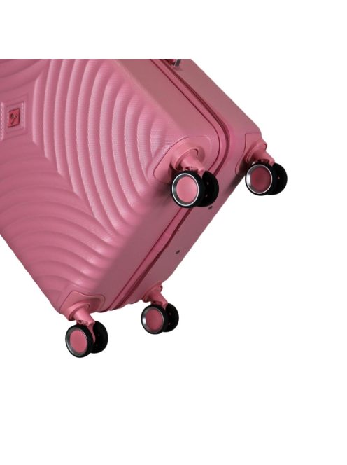 Benzi Mallorca rózsaszín 4 kerekű közepes bőrönd