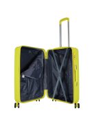 Benzi Mallorca sárga 4 kerekű közepes bőrönd