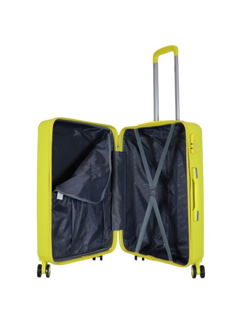 Benzi Mallorca sárga 4 kerekű közepes bőrönd