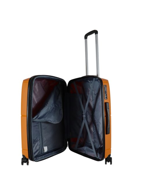 Benzi Cordoba narancssárga 4 kerekű bővíthető közepes bőrönd