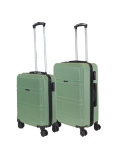 Benzi Simple zöld 4 kerekű 2 részes bőrönd szett