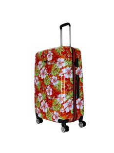 Benzi Beach piros virágos 4 kerekű nagy bőrönd