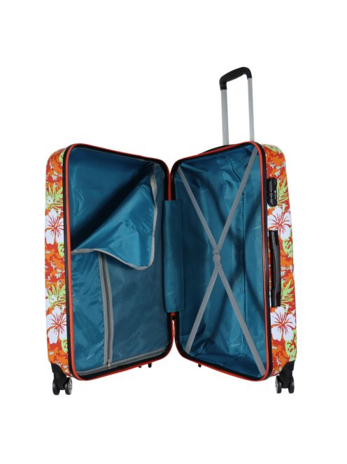 Benzi Beach piros virágos 4 kerekű nagy bőrönd