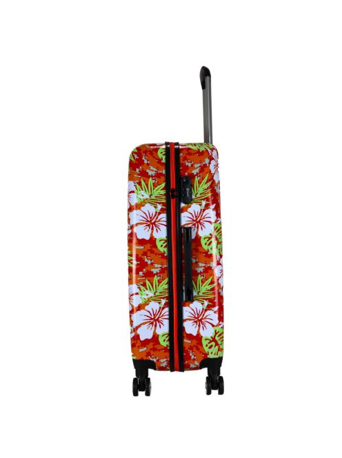 Benzi Beach piros virágos 4 kerekű nagy bőrönd