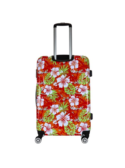 Benzi Beach piros virágos 4 kerekű nagy bőrönd
