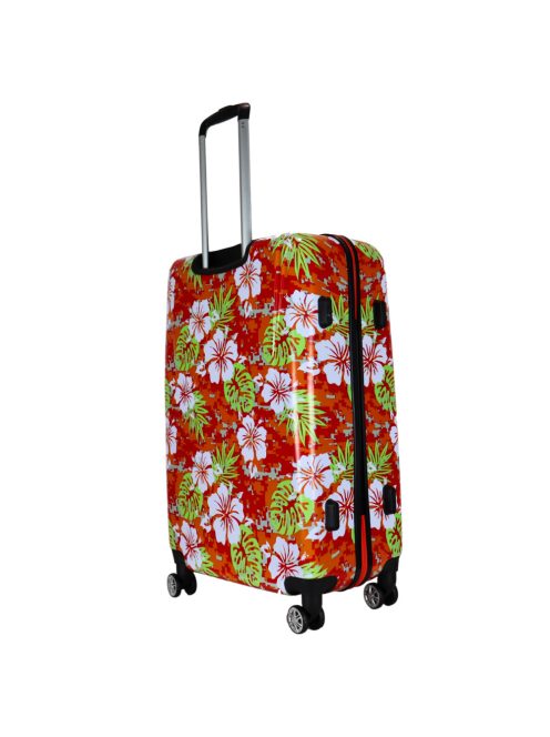 Benzi Beach piros virágos 4 kerekű nagy bőrönd