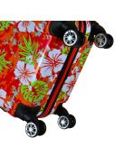 Benzi Beach piros virágos 4 kerekű nagy bőrönd