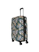 Benzi Beach zöld virágos 4 kerekű nagy bőrönd
