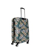 Benzi Beach zöld virágos 4 kerekű nagy bőrönd