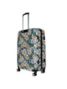 Benzi Beach zöld virágos 4 kerekű nagy bőrönd