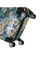 Benzi Beach zöld virágos 4 kerekű nagy bőrönd
